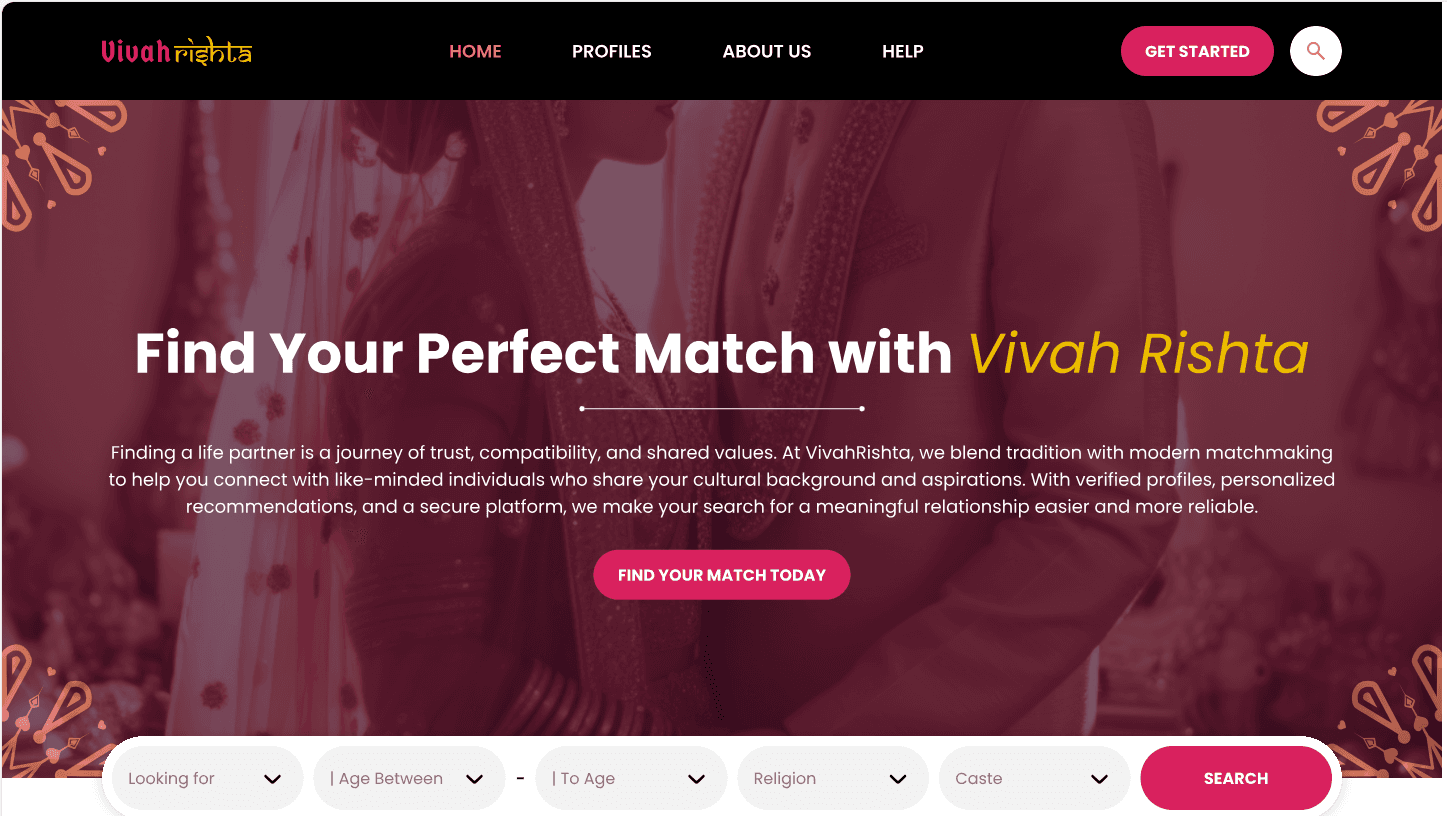 VivaahRishta – Trusted Matrimonial Website & App